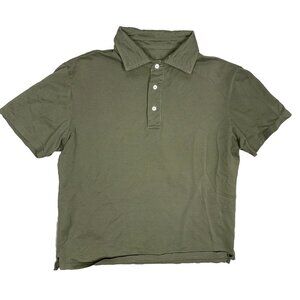 Spier & Mackay Polo Shirt Cropped Fit Short Sleeve Mesh Cotton Medium